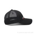 Classico cappello da cappello da camioniere ricamato a maglie nera Classica Black Custom